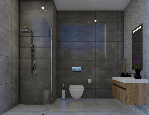 1_2+1 apart 6.jpg6 Modern 2-bedroom penthouse apartment in Spectra Project Lapta featuring stylish interior design, open-plan kitchen, spacious living area, and scenic mountain and pool views in North Cyprus.