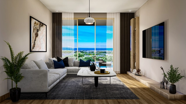 1_3 – foto.jpg3 Modern townhouse Project in Lapta Kyrenia featuring stylish interior design, open-plan kitchen, spacious living area, and scenic mountain and pool views in North Cyprus.