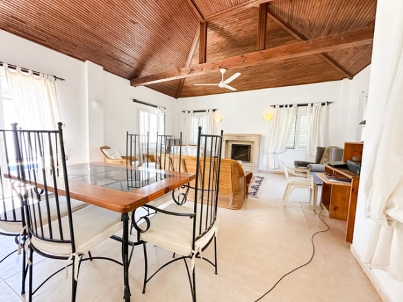 4-bedroom bungalow in Lapta Kyrenia with private swimming pool, garden, outdoor seating area, and detached single-level home with ready title deed in North Cyprus