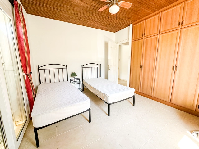 4-bedroom bungalow in Lapta Kyrenia with private swimming pool, garden, outdoor seating area, and detached single-level home with ready title deed in North Cyprus