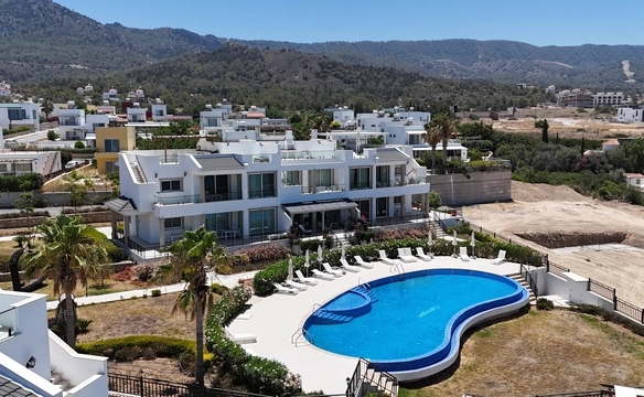 2-bedroom garden apartment with full sea view terrace in Esentepe North Cyprus