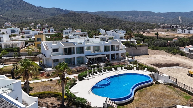 2-bedroom garden apartment with full sea view terrace in Esentepe North Cyprus