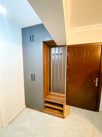 Fully furnished 1-bedroom apartment in Park Residence Long Beach with modern open-plan kitchen, bright living room, spacious balcony, and ready-to-move-in condition in North Cyprus