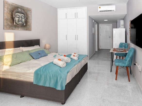 Sea view studio apartment in Abelia Residence Bogaz Iskele North Cyprus near beach with pool and spa facilities