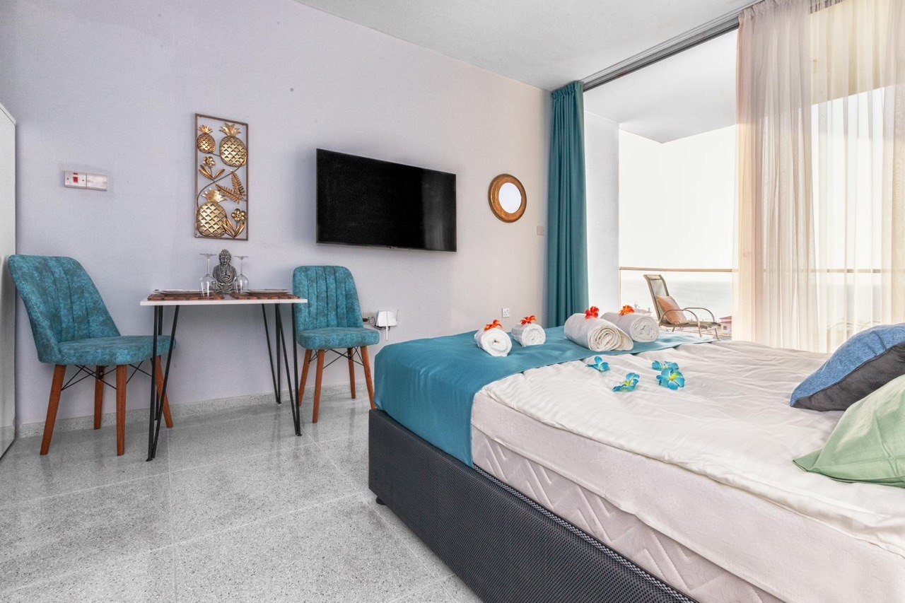 R-BOA-003 (5) Sea view studio apartment in Abelia Residence Bogaz Iskele North Cyprus near beach with pool and spa facilities