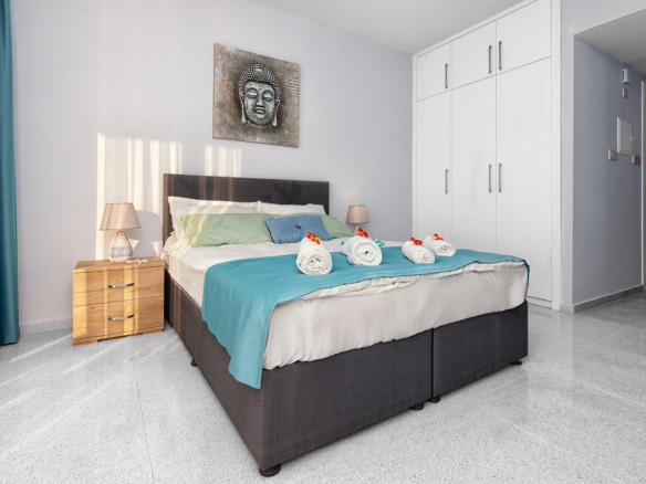 Sea view studio apartment in Abelia Residence Bogaz Iskele North Cyprus near beach with pool and spa facilities