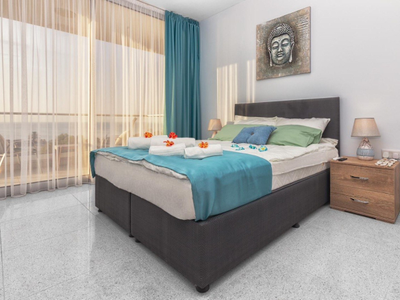Sea view studio apartment in Abelia Residence Bogaz Iskele North Cyprus near beach with pool and spa facilities