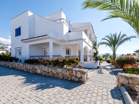 Fully furnished 3 bedroom garden villa apartment in Esentepe North Cyprus with resort facilities and swimming pools