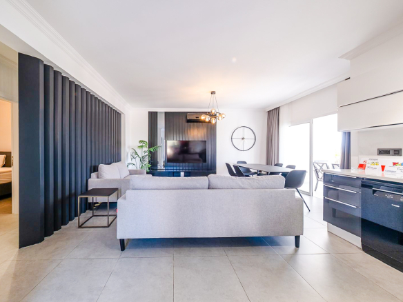 Fully furnished 3 bedroom garden villa apartment in Esentepe North Cyprus with resort facilities and swimming pools