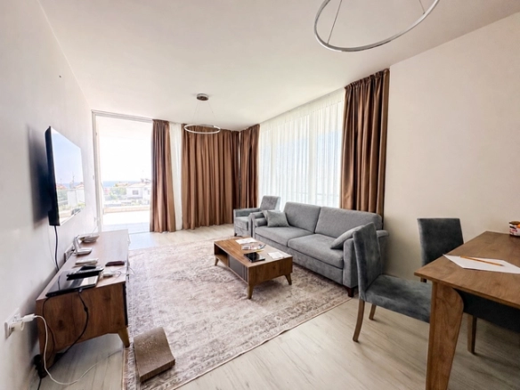 Fully furnished 2-bedroom apartment with balconies near the sea in Bogaz Iskele North Cyprus