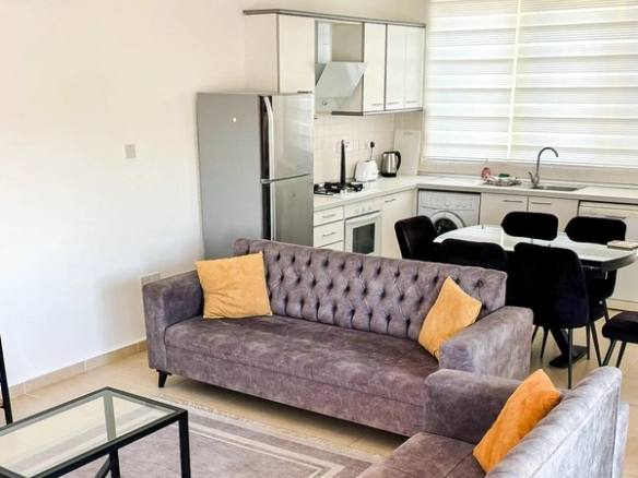 Fully furnished 2-bedroom townhouse apartment with rooftop terrace in Turtle Bay Esentepe North Cyprus