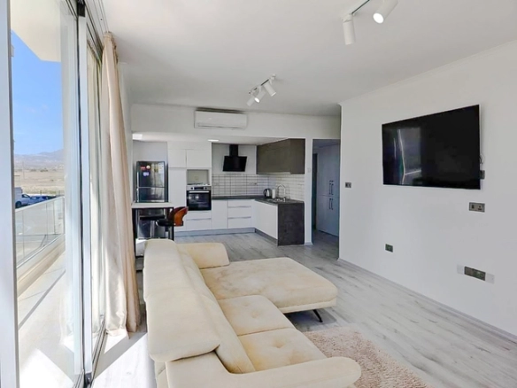 Fully furnished 2 bedroom apartment for sale Bogaz, Iskele, North Cyprus with mountain views, pools and walking distance to the beach.