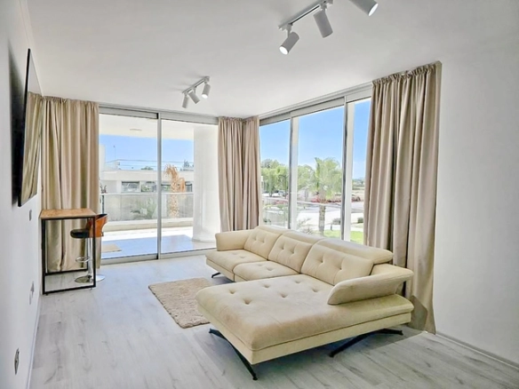 Fully furnished 2 bedroom apartment for sale Bogaz, Iskele, North Cyprus with mountain views, pools and walking distance to the beach.
